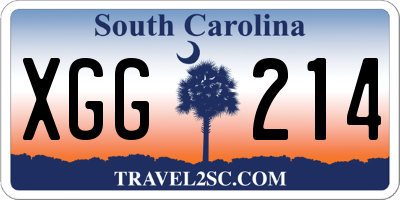 SC license plate XGG214