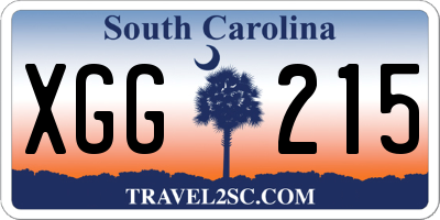 SC license plate XGG215
