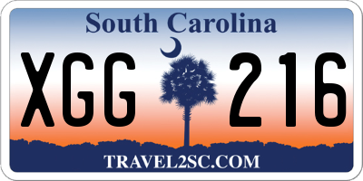SC license plate XGG216