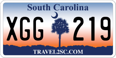 SC license plate XGG219