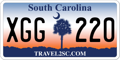 SC license plate XGG220