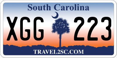 SC license plate XGG223