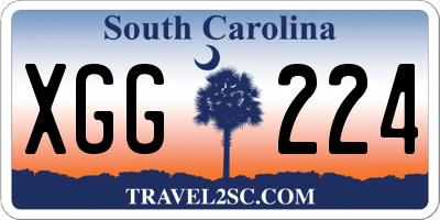 SC license plate XGG224