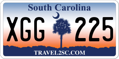 SC license plate XGG225
