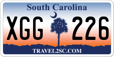 SC license plate XGG226