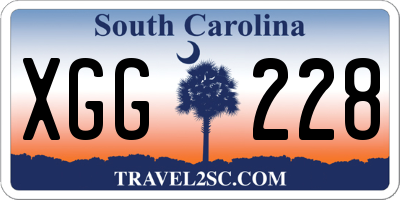 SC license plate XGG228