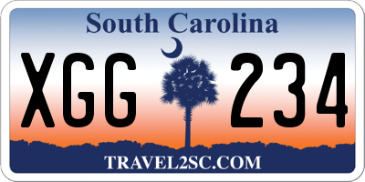 SC license plate XGG234