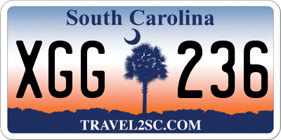 SC license plate XGG236