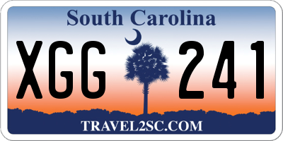 SC license plate XGG241