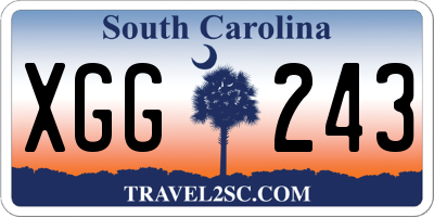 SC license plate XGG243