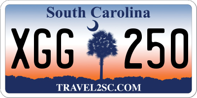 SC license plate XGG250
