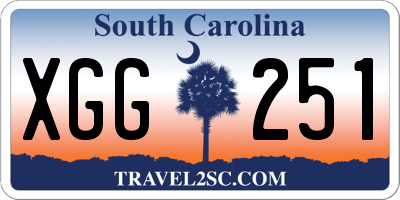 SC license plate XGG251