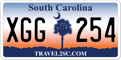 SC license plate XGG254