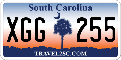 SC license plate XGG255