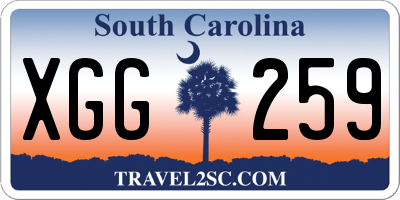 SC license plate XGG259
