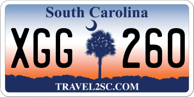 SC license plate XGG260