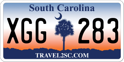 SC license plate XGG283