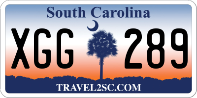 SC license plate XGG289