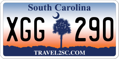 SC license plate XGG290