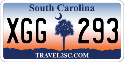 SC license plate XGG293