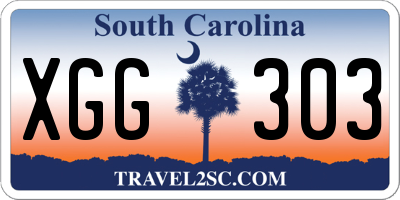 SC license plate XGG303