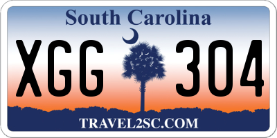 SC license plate XGG304