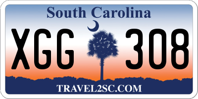 SC license plate XGG308