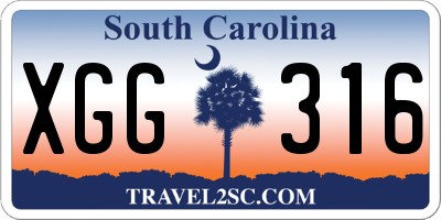 SC license plate XGG316