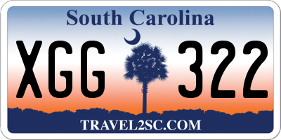 SC license plate XGG322