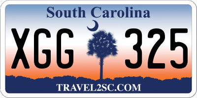 SC license plate XGG325