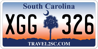 SC license plate XGG326