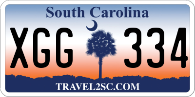 SC license plate XGG334