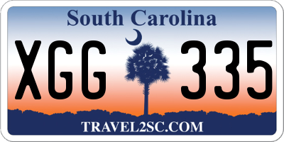 SC license plate XGG335