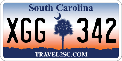 SC license plate XGG342