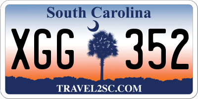 SC license plate XGG352