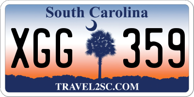 SC license plate XGG359