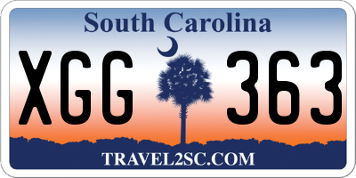 SC license plate XGG363
