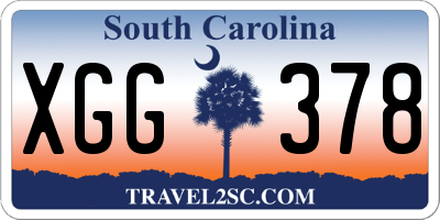 SC license plate XGG378