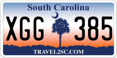 SC license plate XGG385