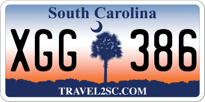 SC license plate XGG386