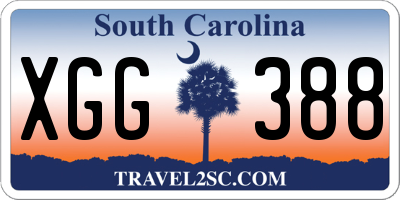 SC license plate XGG388