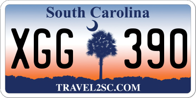 SC license plate XGG390