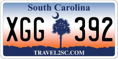SC license plate XGG392