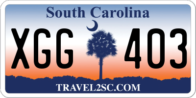 SC license plate XGG403