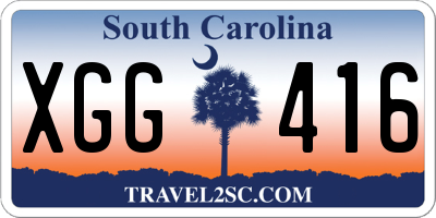 SC license plate XGG416