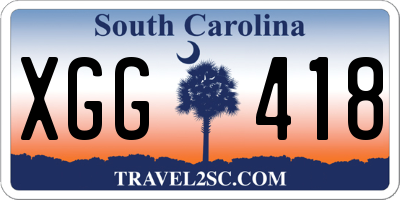 SC license plate XGG418
