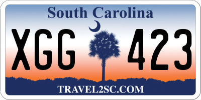 SC license plate XGG423