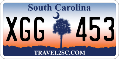 SC license plate XGG453