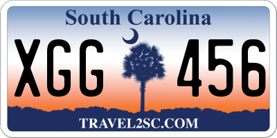 SC license plate XGG456