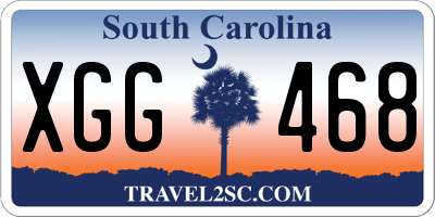 SC license plate XGG468